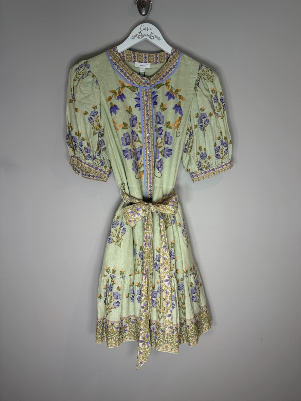 NWT A Loves A - Jade Floral Belted Mini Dress S